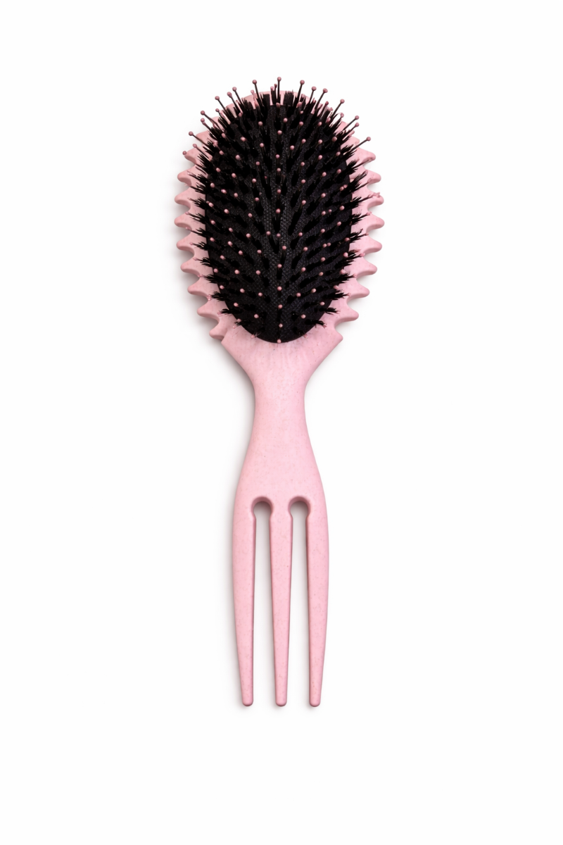 CECILIA - BROSSE CHEVEUX BOUCLES OVALE ROSE 2038