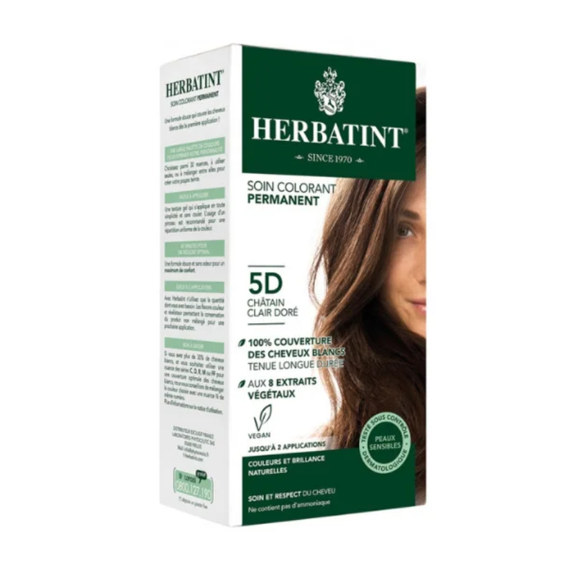HERBATINT - GEL COLORANT 5D CHÂTAIN CLAIR DORÉ 150 ML