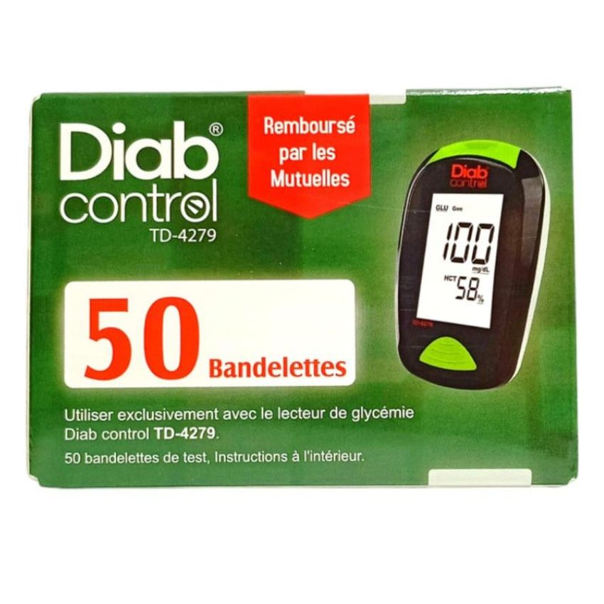 DIAB CONTROL - BOITE DE 50 BANDELETTES