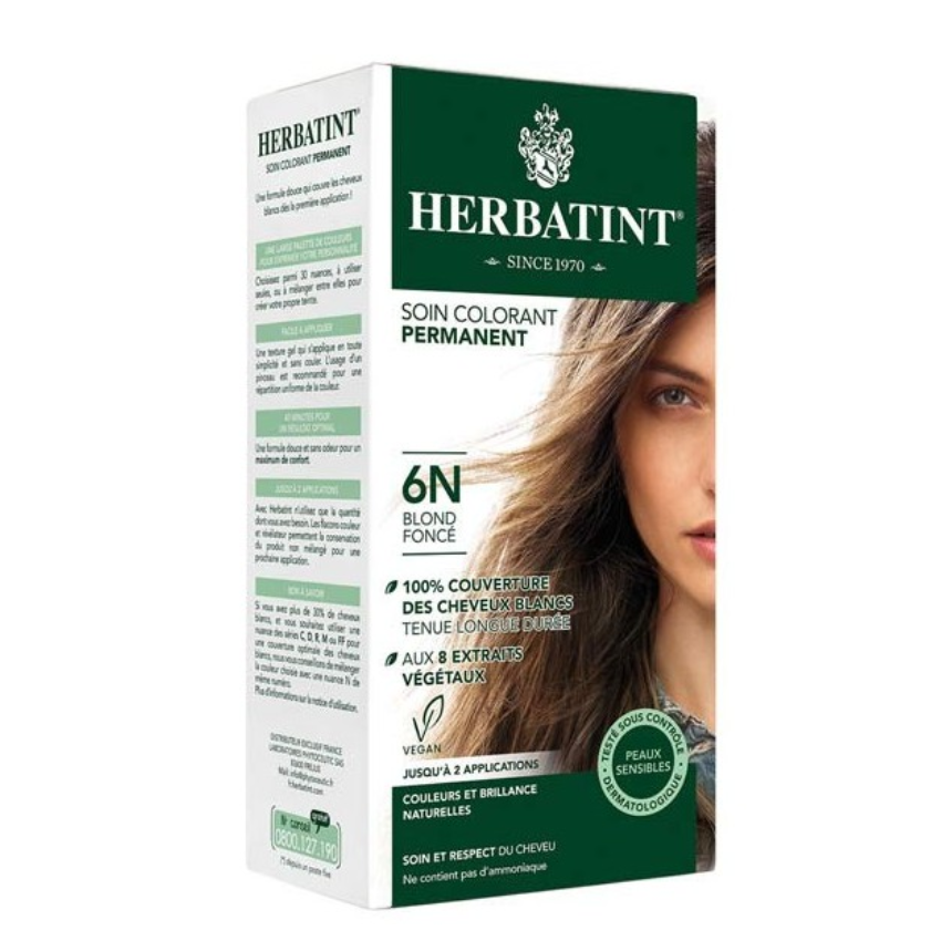 HERBATINT - SOIN COLORANT PERMANENT 6N BLOND FONCÉ
