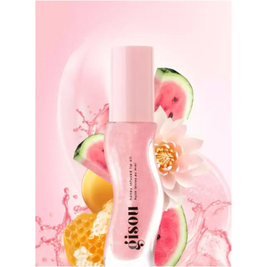 GISOU - HUILE À LÈVRES INFUSÉE AU MIEL PASTÈQUE