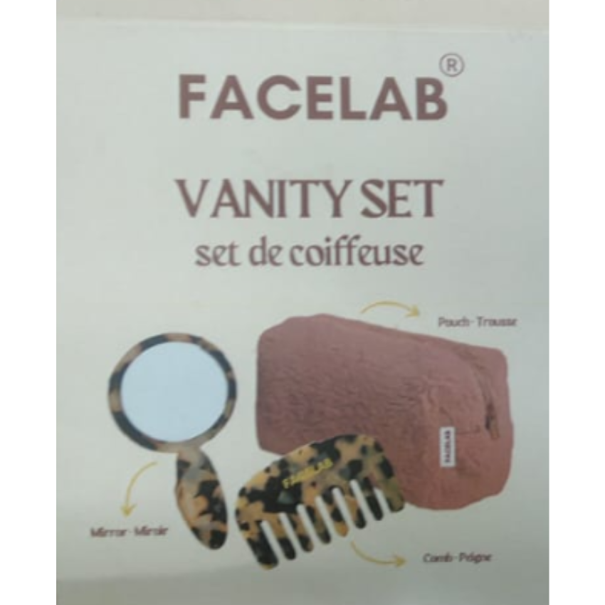 FACELAB - VANITY SET TROUSSE - MINI PEIGE - MINI MIROIR