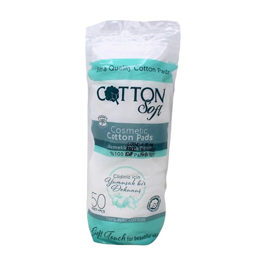 COTTON SOFT - SQUARE COSMETIC COTTON PADS (50PCS)