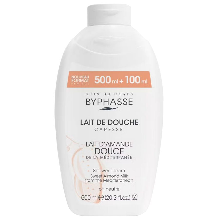 BYPHASSE - LAIT DE DOUCHE CARESSE LAIT D'AMANDE DOUCE 600ML