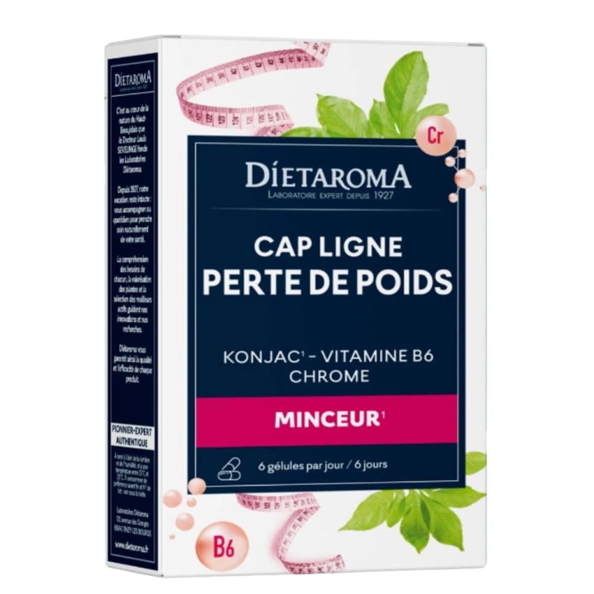DIETAROMA - CAP LIGNE PERTE DE POIDS KONJAC - VITAMINE B6 CHROME - MINCEUR