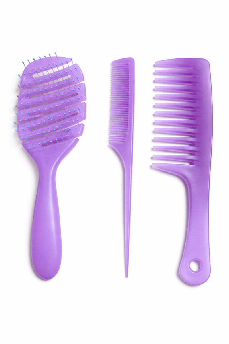CECILIA - COFFRET BROSSES WET 3 PIECES TZ-801-3PCS SAUMON