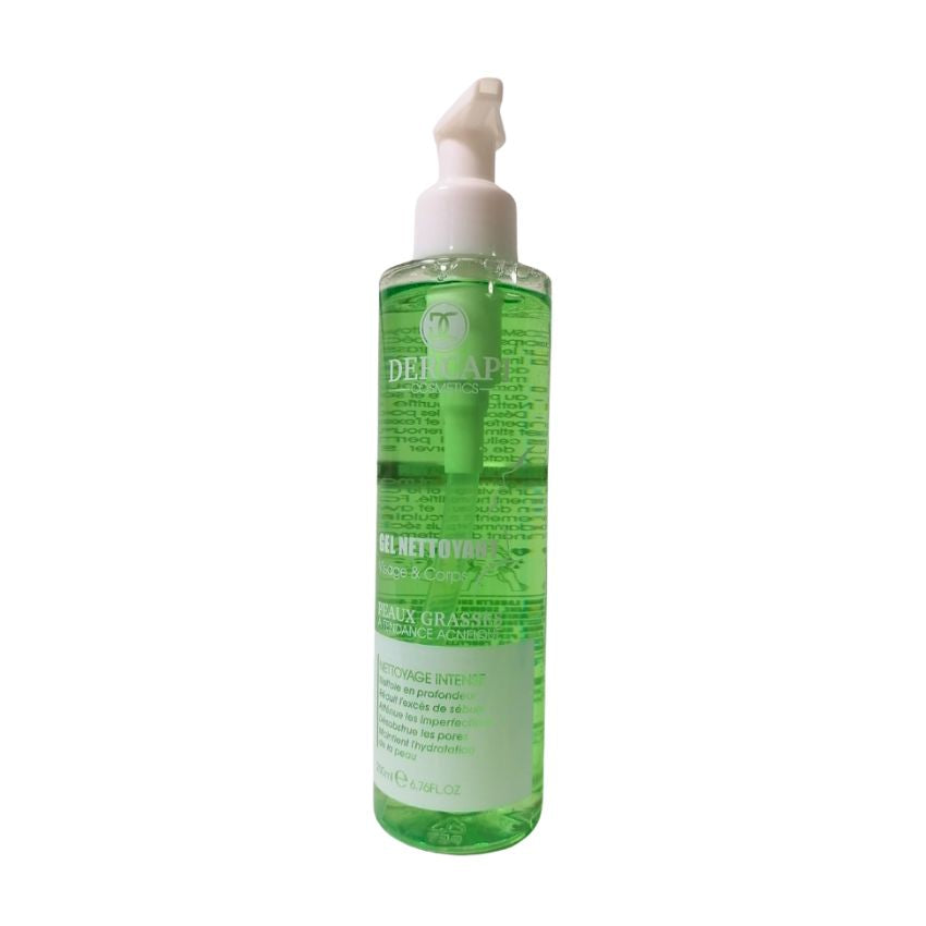DERCAPI - GEL NETTOYANT PEAUX GRASSES 200ML