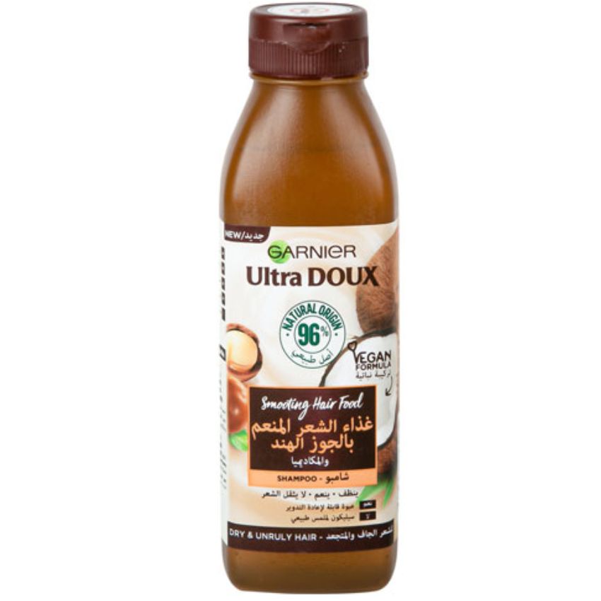 GARNIER - ULTRA DOUX SMOOTHING HAIR FOOD SHAMPOO - 350ML