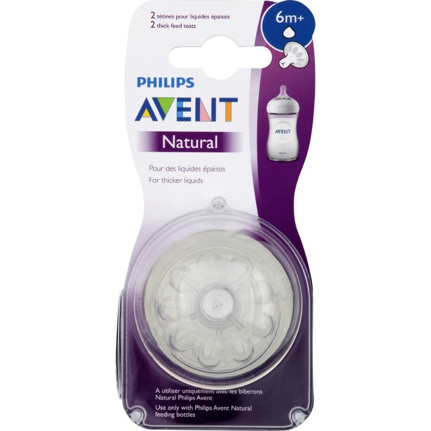 AVENT - TETINE NATURAL 2.0 THICK FEED 6M