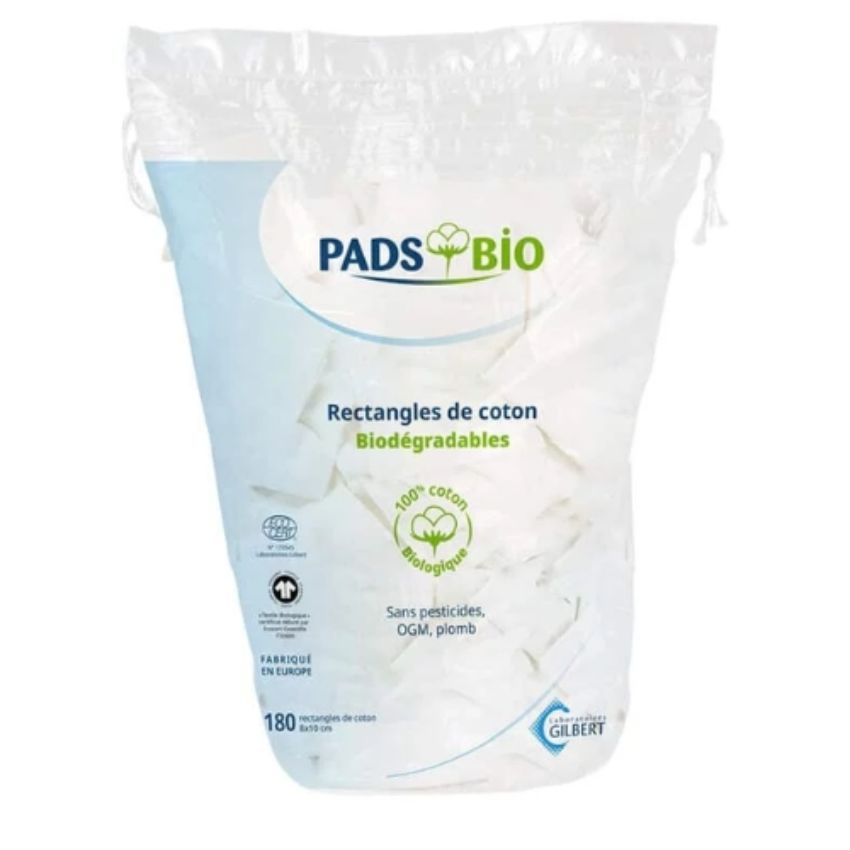 GILBERT PADS BIO RECTANGLES DE COTON BIODEGRADABLES