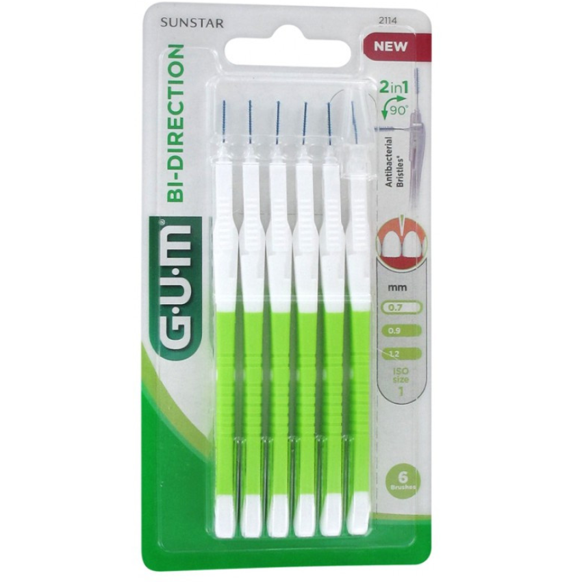 GUM - MANCHE PAR 6 UNITES AVEC BROSETTES ULTRA MICRO FINE 0.7 MM REF 2114