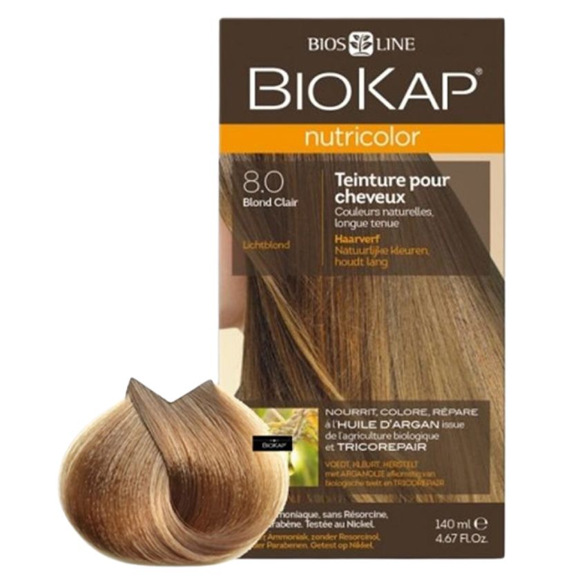 BIOKAP - NUTRICOLOR 8.0 BLOND CLAIR