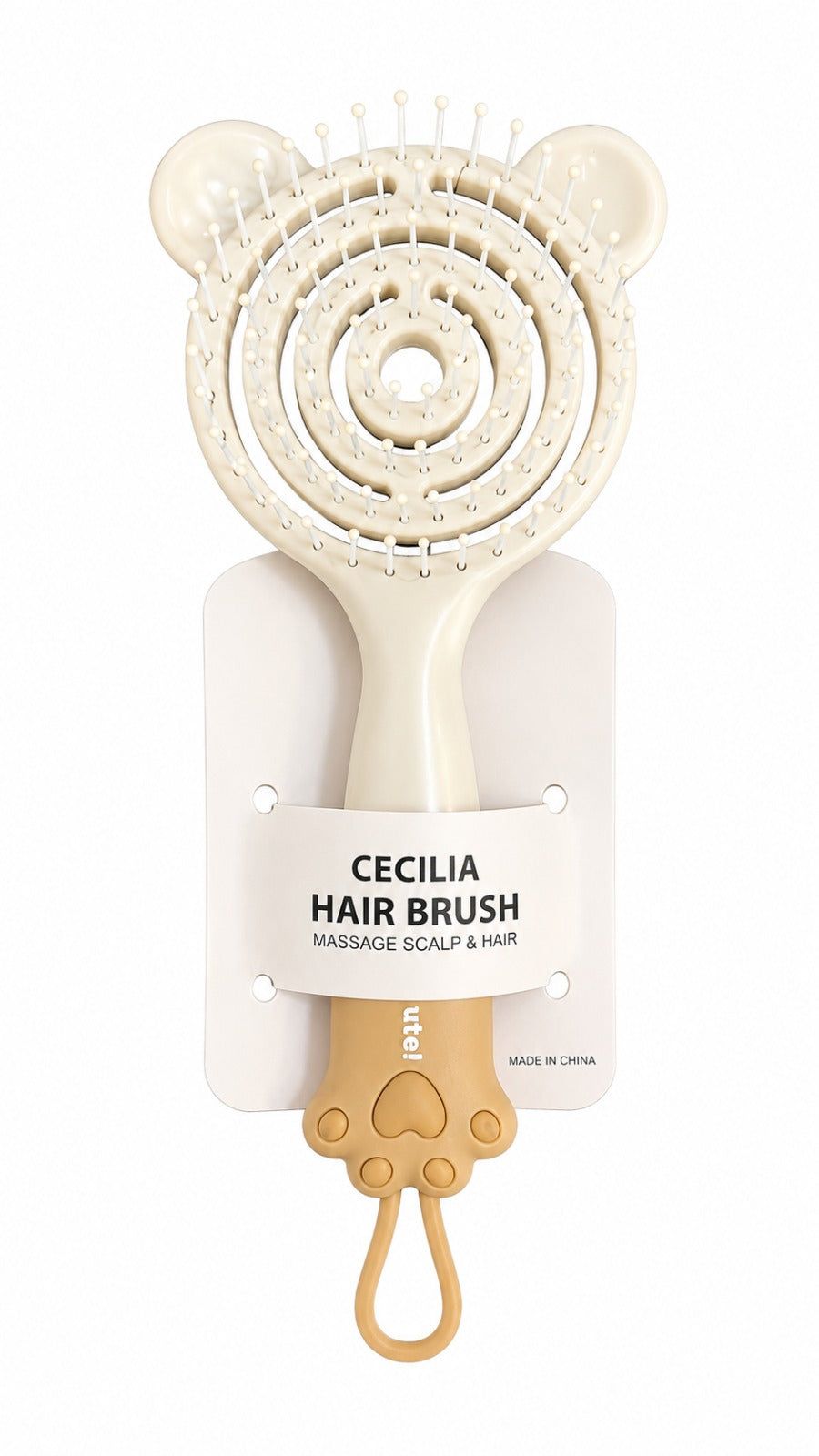 CECILIA - BROSSE CHEVEUX ENFANT ROND BEIGE 2057