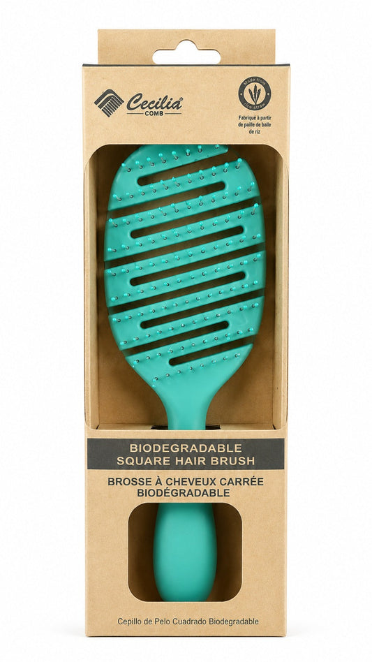 CECILIA - BROSSE CHEVEUX DETANGLER CARRE VERT HH2363