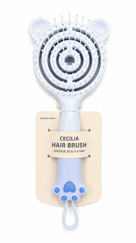 CECILIA - BROSSE CHEVEUX ENFANT ROND BLEU 2057