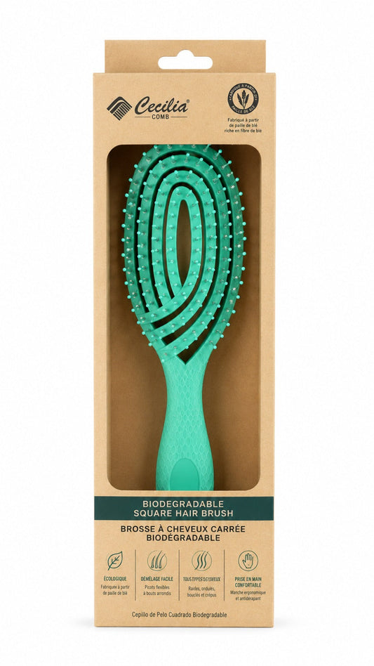 CECILIA - BROSSE CHEVEUX DETANGLER OVALE VERT HH2394