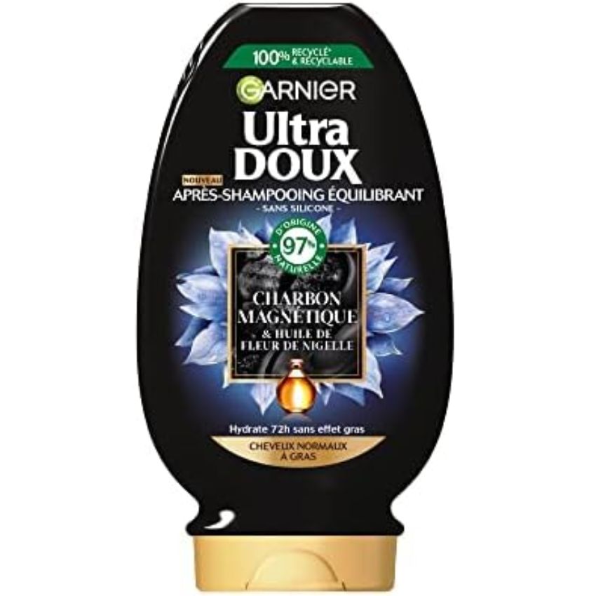 GARNIER - ULTRA DOUX BALANCING CONDITIONER BLACK CHARCOAL 200 ML