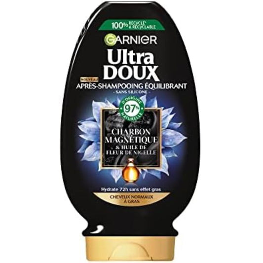 GARNIER - ULTRA DOUX BALANCING CONDITIONER BLACK CHARCOAL 200 ML
