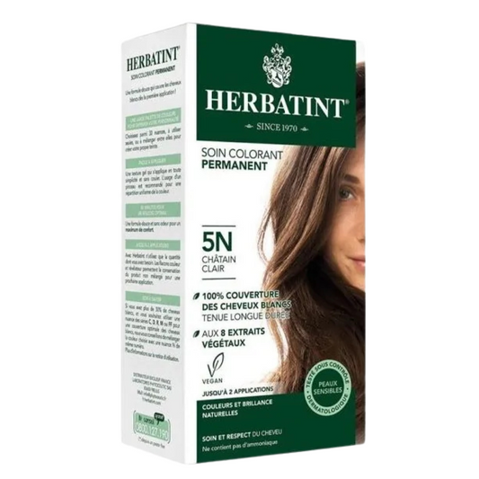 HERBATINT - SOIN COLORANT PERMANENT 5N CHATAIN CLAIR 150 ML