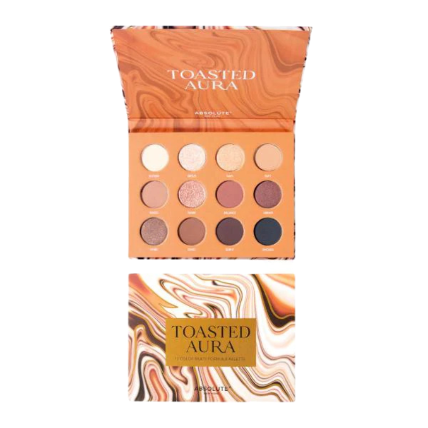 ABSOLUTE NEW YORK - TOASTED AURA 12 COLOR MULTI FORMULA PALETTE 0.85 G X 12 MESP05