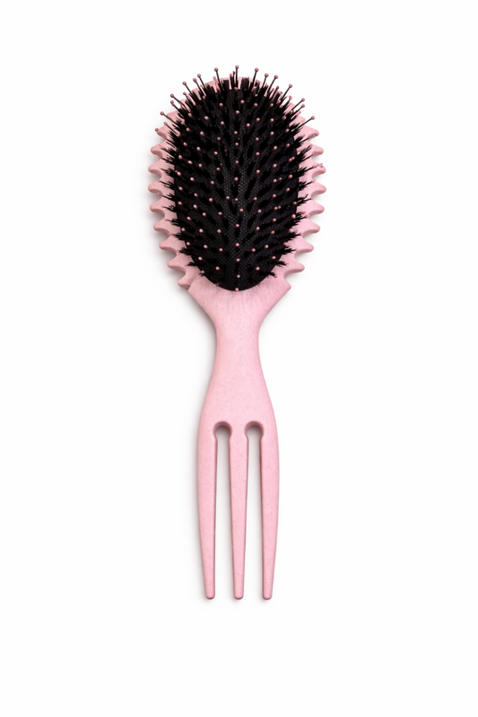 CECILIA - BROSSE CHEVEUX BOUCLES OVALE ROSE 2038