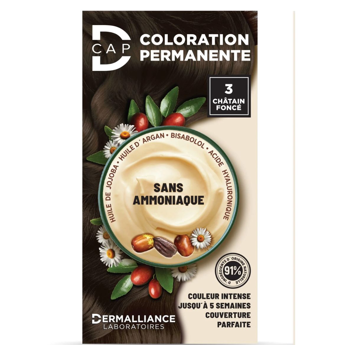D-CAP - COLORATION PERMANENTE N3 CHATAIN FONCE