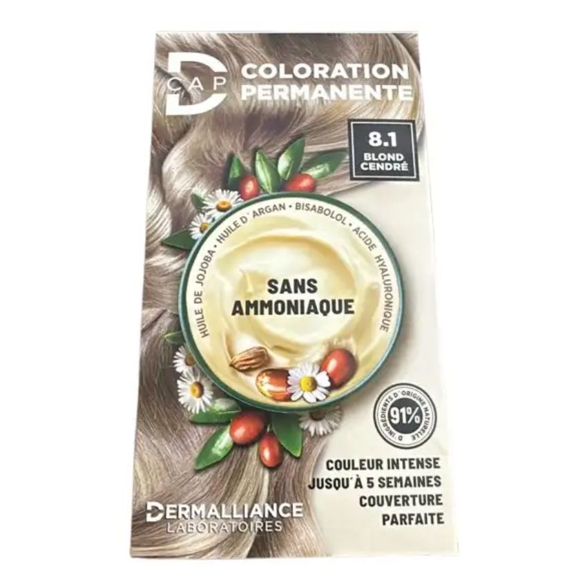 D-CAP - COLORATION PERMANENTE N8.1 BLOND CENDRE