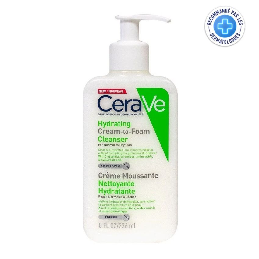 CERAVE - CREME MOUSSANTE NETTOYANTE HYDRATANTE 236ML