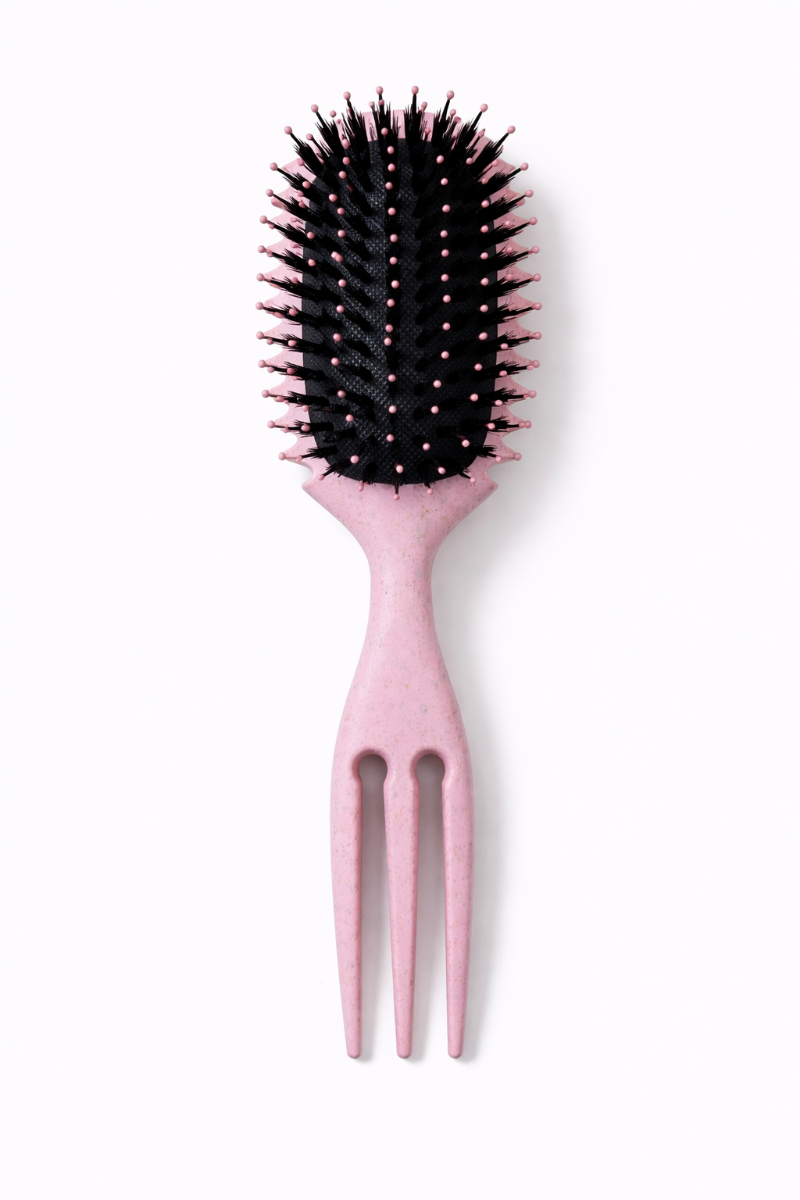 CECILIA - BROSSE CHEVEUX BOUCLES CARRE ROSE 2039S