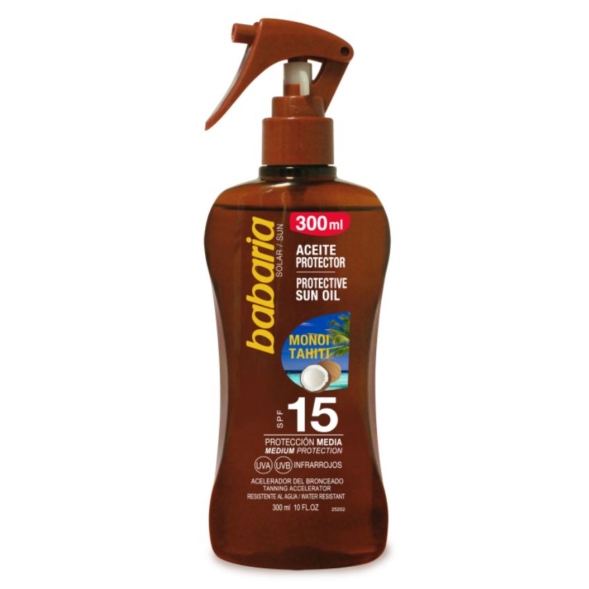 BABARIA - SPRAY HUILE SOLAIRE SPF 15 300ML
