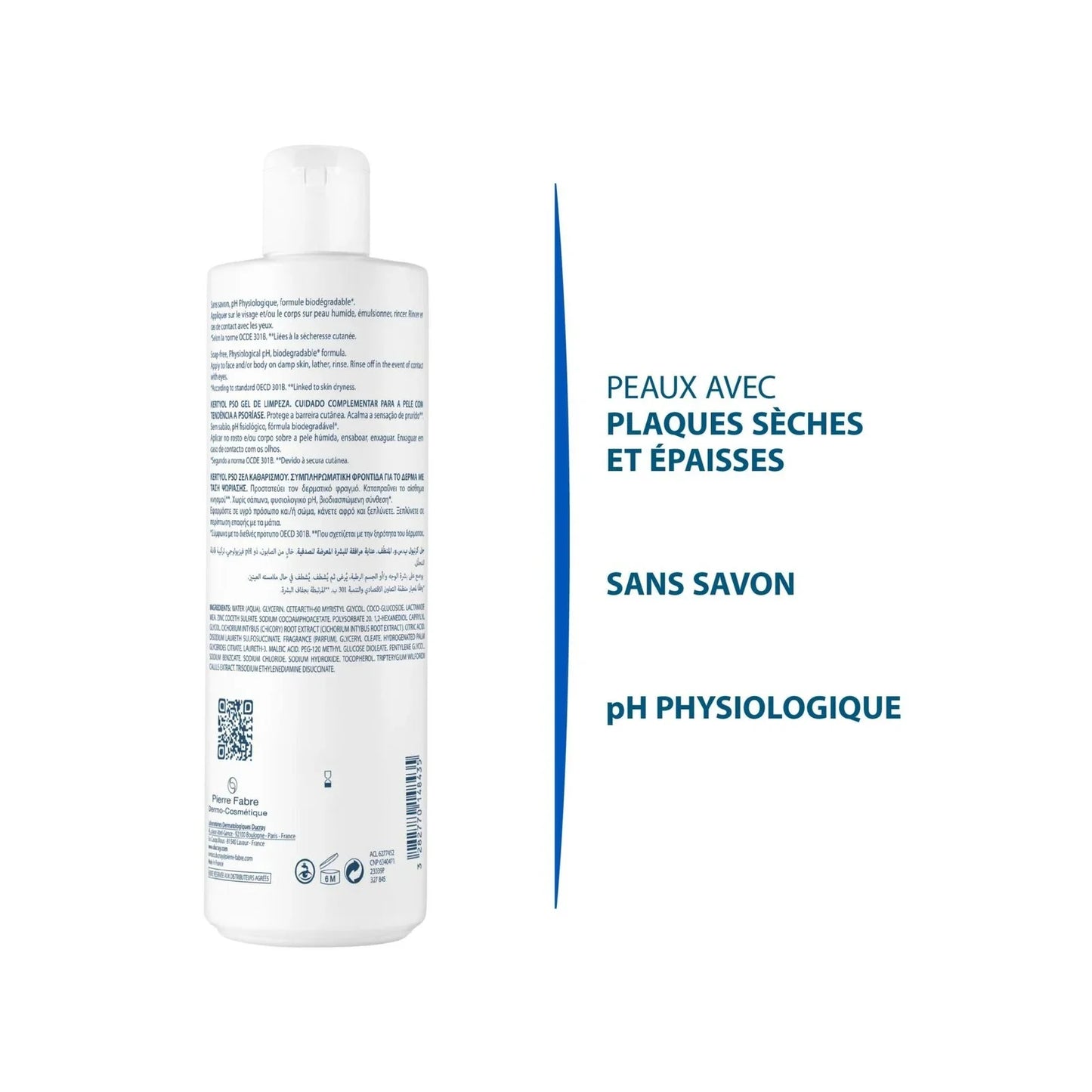 DUCRAY - KERTYOL PSO GEL NETTOYANT 400 ML