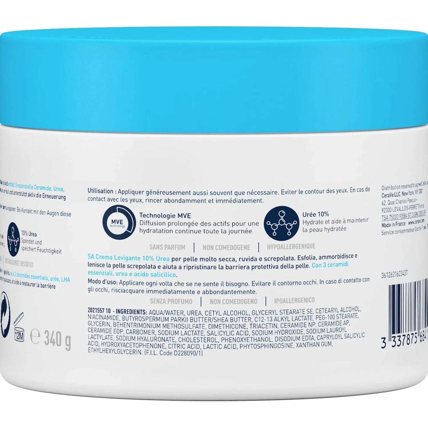 CERAVE - SA ANTI RUGOSITES CREME 340g