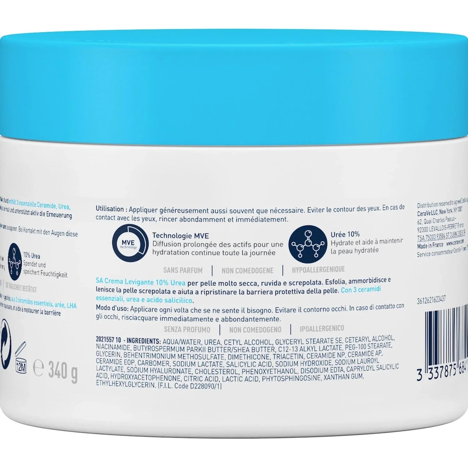 CERAVE - SA ANTI RUGOSITES CREME 340g