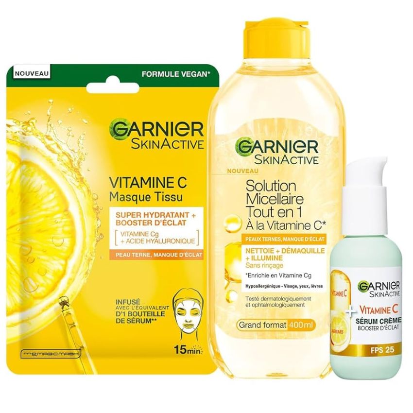 GARNIER SKINACTIVE - SOLUTION MICELLAIRE + TISSU MASK