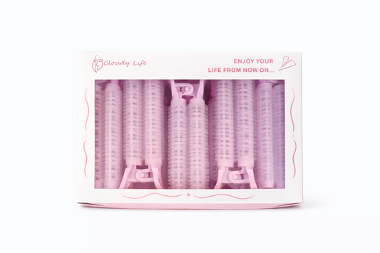 CLOUDY LIFE - COFFRET 6 HAIR ROLLER 5 PINCES MAUVE CL1751