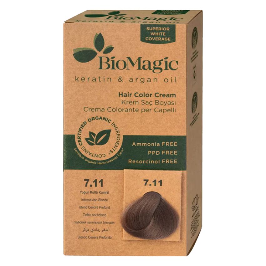 BIOMAGIC - HAIR COLOR CREAM KIT 7/11 ASH BLONDE