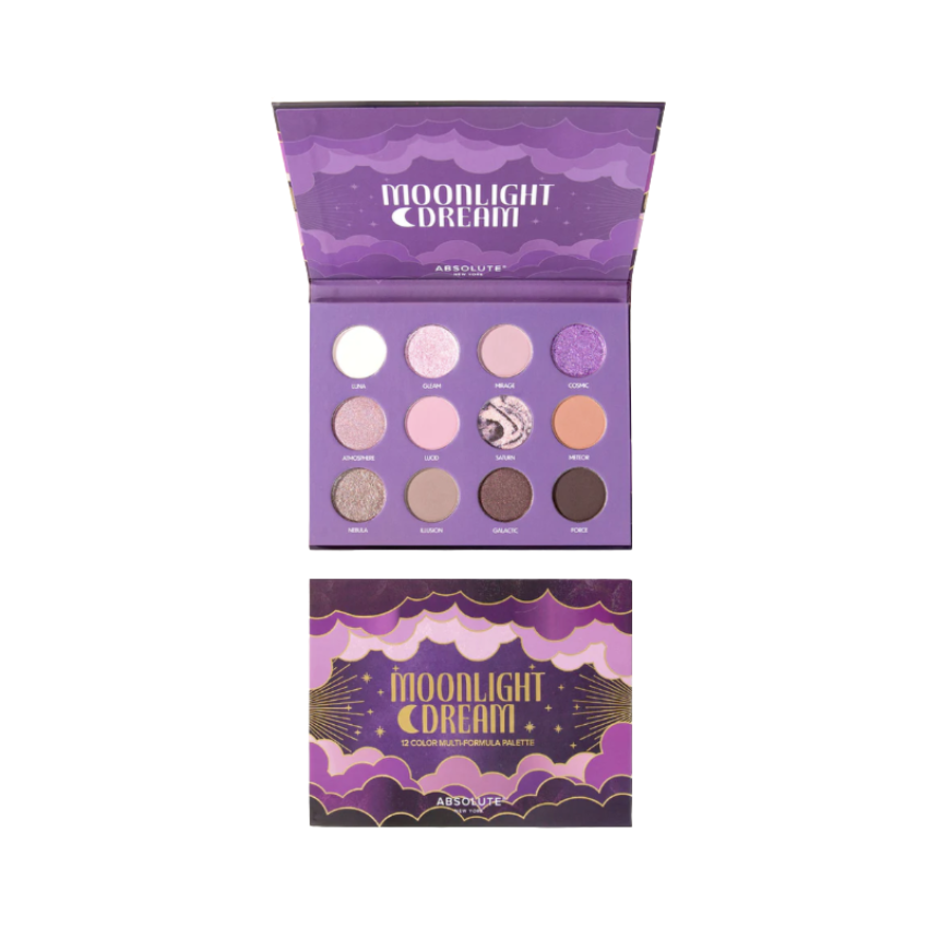 ABSOLUTE NEW YORK - MOONLIGHT DREAM 12 COLOR MULTI FORMULA PALETTE 0.85 G X 12 MESP08