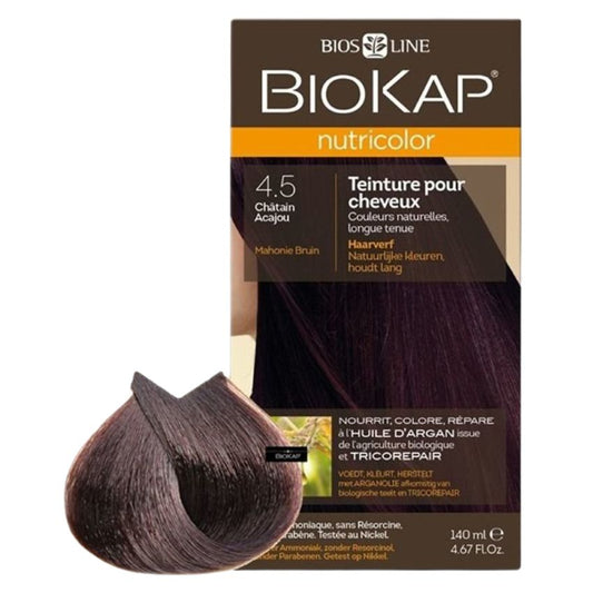 BIOKAP - NUTRICOLOR 4.5 CHATAIN ACAJOU