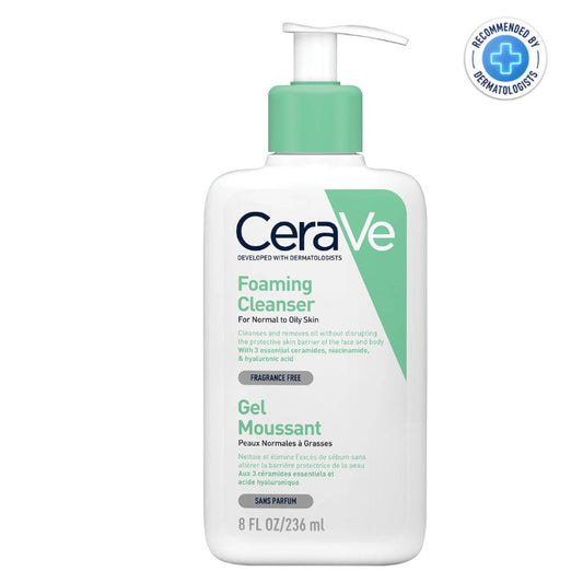 CERAVE - GEL MOUSSANT VISAGE ET COU PEAUX NORMALES A GRASSES 236 ML