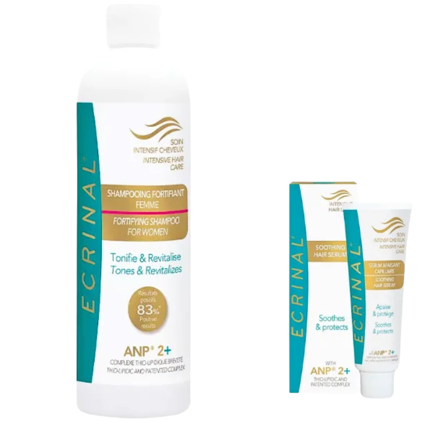 ECRINAL - PACK SHAMPOING FORTIFIANT FEMME SERUM APAISANT