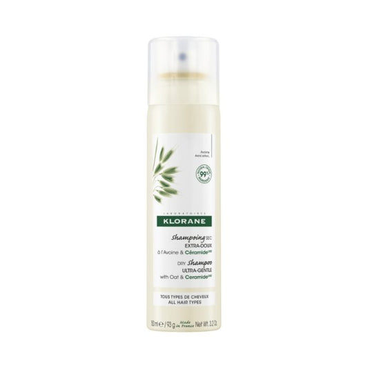 KLORANE - LAIT D'AVOINE SHAMPOOING SEC EXTRA DOUX SPRAY TOUS TYPES DE CHEVEUX 150 ML