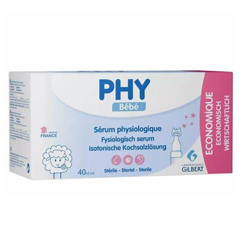 GILBERT - PHY SÉRUM PHYSIOLOGIQUE - BOÎTE 40X5ML