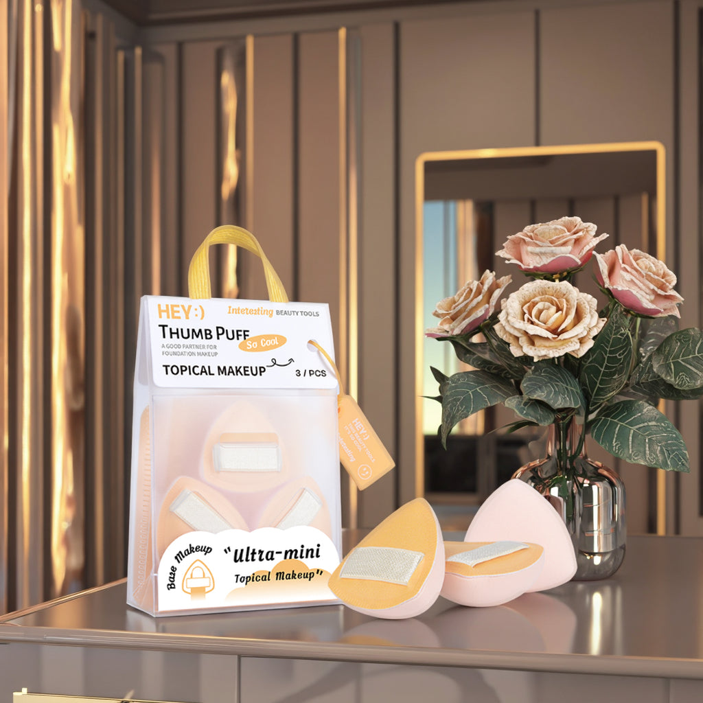 HEY - ÉPONGE APPLICATRICE POUR MAQUILLAGE – FORMAT POUCE 3 PC