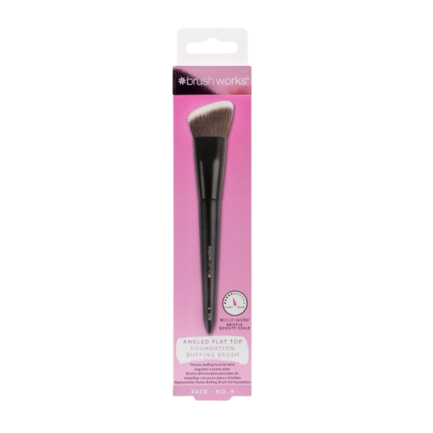 BRUSHWORKS - NO. 9 ANGLED FLAT TOP FOUNDATION BUFFING BRUSH