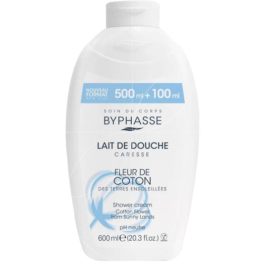 BYPHASSE - LAIT DE DOUCHE CARESSE FLEUR DE COTON 600ML