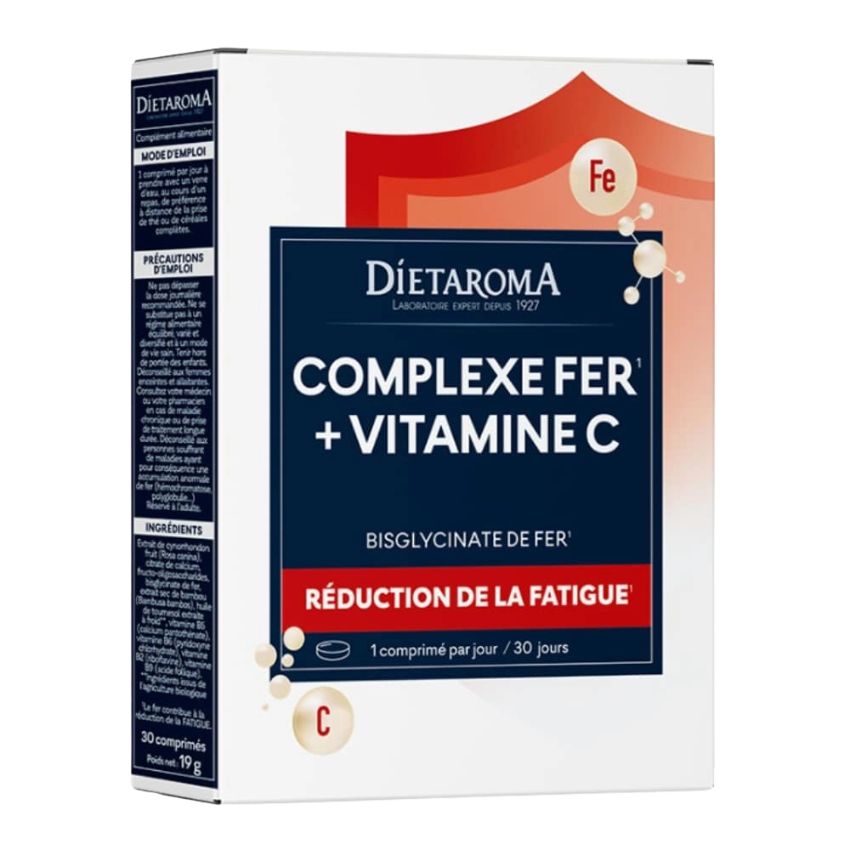 DIETAROMA - COMPLEXE FER VITAMINE C - REDUCTION DE LA FATIGUE