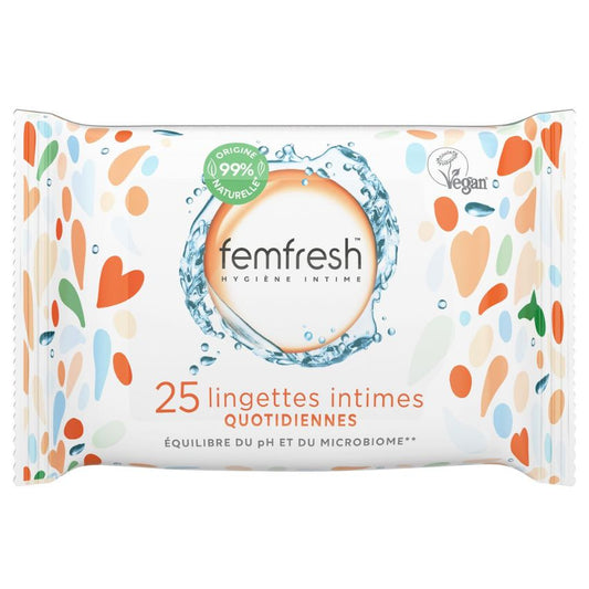 FEMFRESH - 25 LINGETTES INTIMES QUOTIDIENNES