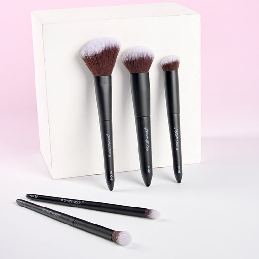 BRUSHWORKS - ON THE GO TRAVEL MAKEUP BRUSH SET
