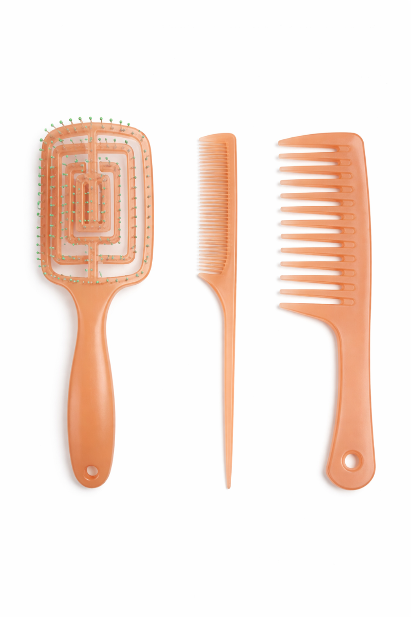 CECILIA - COFFRET BROSSES WET 3 PIECES TZ-802-3PCS SAUMON