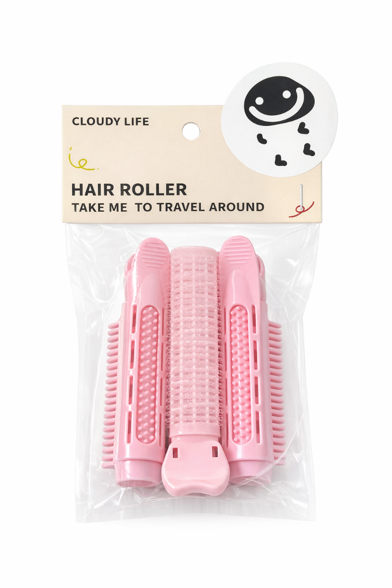 CLOUDY LIFE - 1 HAIR ROLLER 2 PINCES ROSE CL4815